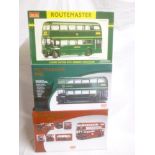 Three mint and boxed Sunstar 1:24 scale Routemaster buses