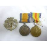 A First War pair of medals awarded to No.38802 Pte. G.R.
