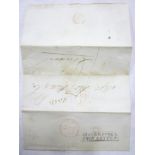 An 1824 entire letter with "Liverpool Ship letter" cancel