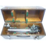An auto collimator for gun sight testing by Hilger & Watts in fitted case (originally from
