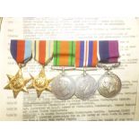 A group of five medals awarded to No.332478 F/Sgt. T.H.