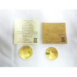 Two 9ct gold commemorative coins including 1979 Earl Mountbatten and 1979 Paul Kruger (2)