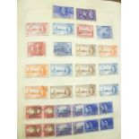 A folder album of Commonwealth stamps with 1946 Victory omnibus New Zealand set,