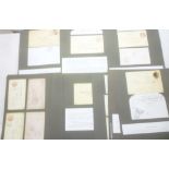 Various album pages containing a collection of GB 1d pink envelopes/letter sheets