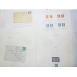 A collection of France stamps on album pages together with Air Mails