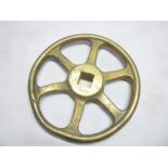 An old bronze hatch wheel,