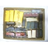 Lima/Rovex O-gauge - 2 LMS 0-6-0 locomotive and tenders, four boxed Rovex open wagons,