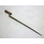 An 18th/19th Century Brown Bess steel socket bayonet