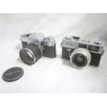 A Minolta SR-1 35mm camera and a Minolta Hi-matic E camera (2)