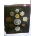 A 1951 Festival of Britain ten-piece specimen coin set in original box