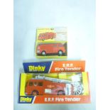 Dinky Toys - 266 ERF Fire Tender and 276 Airport Tender - both mint and boxed