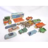 A selection of various diecast vehicles including Dinky Austin Atlantic,