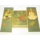 A pair of John Hassal nursery posters "Play time/Lesson Time" and a Little Red Riding Hood