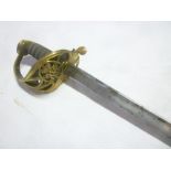 A William IV Infantry Officers sword with 29" pipe-backed blade,