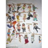 A selection of approximately 25 various unboxed puppets including Pelham etc