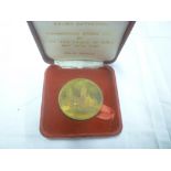 A bronze Commemorative medallion for Truro Cathedral Foundation stone 1880