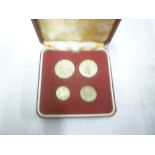 A George V 1929 silver 4 piece Maundy Coin set