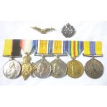 A rare Sudan and First War group of medals awarded No.20077 Pte.W.J.