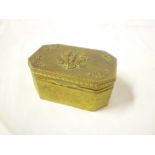 A 19th Century French gilt rectangular table box,