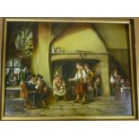 C**S**Coutham - oil on board A tavern scene with numerous figures,