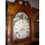 A 19th Century longcase clock with painted square dial by J Thatcher of Lambourne,