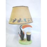 A Carlton ware pottery Guinness Toucan table lamp "How Grand to be a Toucan Just Think What Toucan