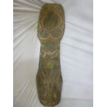 A Papua New Guinea carved wood spirit board with incised decoration,