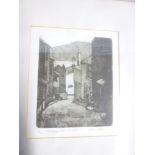 A black and white limited edition etching "Bethesda Hills St Ives", signed Eric Ward,