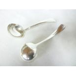 A pair of good quality silver Old English pattern sauce ladles,