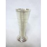 A silver goblet-shaped trophy cup "St Ives Gardeners Association",