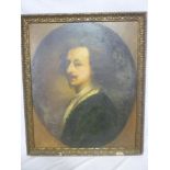 R** Boudin - oil on canvas Bust portrait of a gentleman, signed and dated 1899,