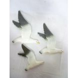 A set of three Beswick china flying seagull wall plaques No.