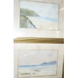 D**Sherrin - watercolours Coastal scenes, signed,