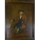 Artist Unknown - oil on board Portrait of an elderly gentleman 12" x 9½"