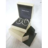 Pair of Georg Jensen silver concentric earrings,