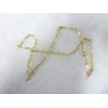 A 9ct gold chain link necklace