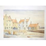 J**E**Belbin - watercolour Scottish harbour scene, signed,