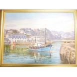 Nancy Bailey - oil on canvas "St Mawes", signed,