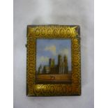 A 19th Century lacquered rectangular card case,