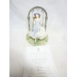A Royal Worcester limited edition china figure "The Swing" with certificate