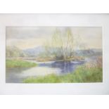 William Armitage - watercolour "A Spring Note, Derbyshire 1894", signed with initials,