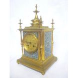 A French gilt & cloisonne enamelled mantel clock by H Marc of Paris with circular dial in