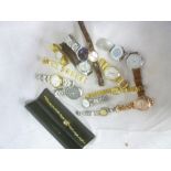 A selection of various ladies and gents wrist watches including Sekonda sports style wrist watch,