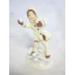 A Royal Worcester china figure "December" after F.G.