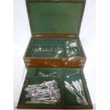 A good quality brass mounted mahogany cutlery canteen by Mappin & Webb London containing a
