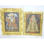 Artist Unknown - oils on canvases Two Russian figures in traditional costume,