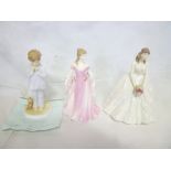 Three Royal Worcester china figures including "A Day to Remember/Grace and I Pray" (3)