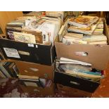 Six boxes containing a large selection of various cookery volumes