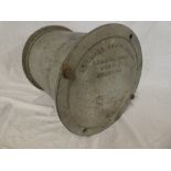 An old Cornish Mining galvanised gun powder container marked "Kennall Gun powder Co, Kennall Vale,