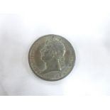 A George 1V white metal medallion 1821,